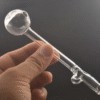 ‌6 Inches Male Joint Colored Thick Heat-Resistant High Borosilicate Glass Smoking Oil Burner Pipe - 1 Piece Gift
