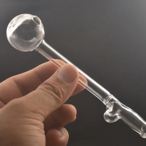 ‌6 Inches Male Joint Colored Thick Heat-Resistant High Borosilicate Glass Smoking Oil Burner Pipe - 1 Piece Gift