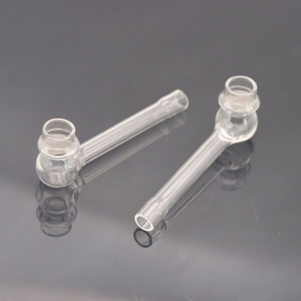High-Quality Glass Smoking Pipe with Mesh Design A filter glass pipe – Heat-Resistant and Easy to Clean. - Image 4