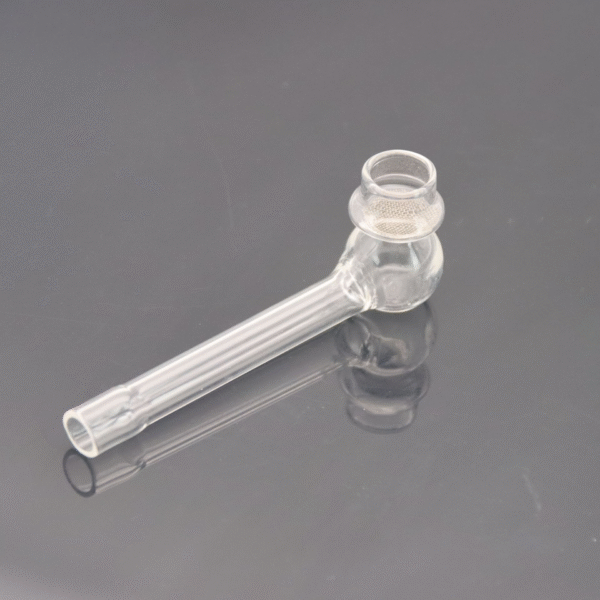 High-Quality Glass Smoking Pipe with Mesh Design A filter glass pipe – Heat-Resistant and Easy to Clean. - Image 2