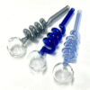 2-Piece Hookah Tubes, Glass Smoking Pipe Accessories, Sustainable Smoking Tools, Reusable, Household Gadgets, Random Color, Ideal for Holiday and Birthday Gifts.