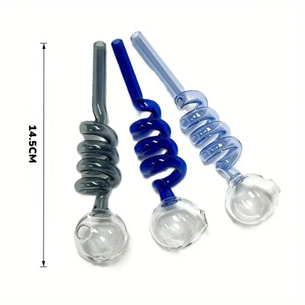 2-Piece Hookah Tubes, Glass Smoking Pipe Accessories, Sustainable Smoking Tools, Reusable, Household Gadgets, Random Color, Ideal for Holiday and Birthday Gifts. - Image 5