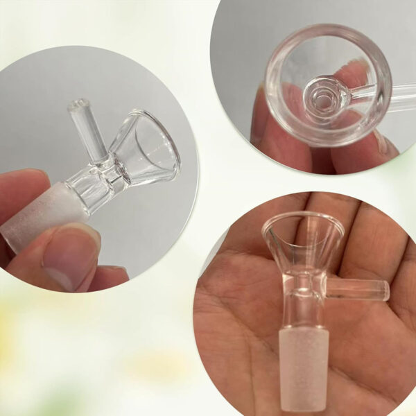 6pcsHigh Borosilicate Glass Pipe 14mm Round Disc Small Bowl, Glass Smoking Pipe Accessories. - Image 2