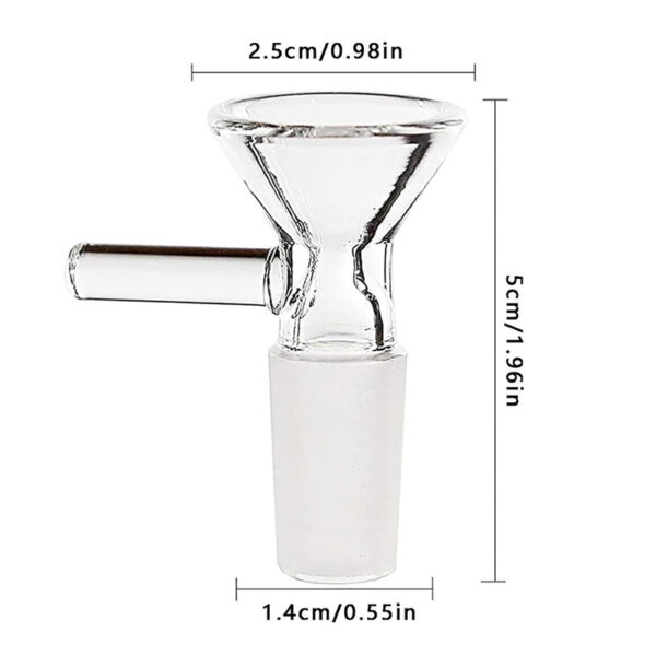 6pcsHigh Borosilicate Glass Pipe 14mm Round Disc Small Bowl, Glass Smoking Pipe Accessories. - Image 3