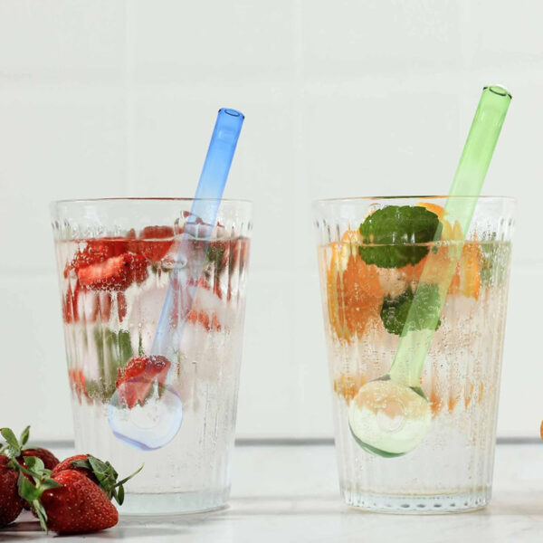 8-Piece Creative Glass Straws: Reusable Beverage Straws, High Borosilicate Glass Straws, Perfect for Juice and Milk - Ideal for Valentine's Day Gifts. - Image 4