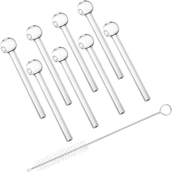 8 high borosilicate glass smoking pipes, provided by manufacturers with glass pipe accessories. - Image 3