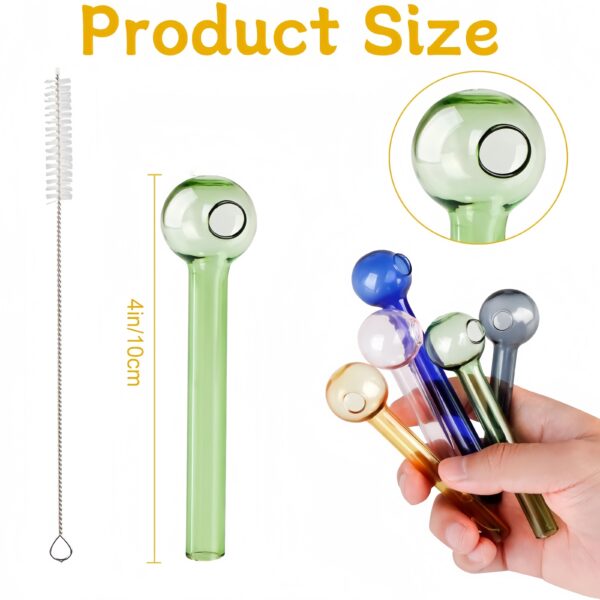 8-Piece Creative Glass Straws: Reusable Beverage Straws, High Borosilicate Glass Straws, Perfect for Juice and Milk - Ideal for Valentine's Day Gifts. - Image 5