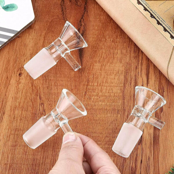 6pcsHigh Borosilicate Glass Pipe 14mm Round Disc Small Bowl, Glass Smoking Pipe Accessories. - Image 4